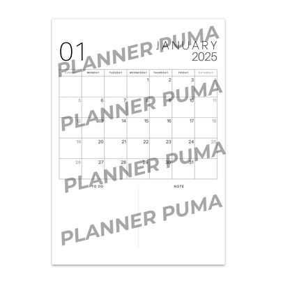 Simple 2025 Printable Calendar (12 Pages)