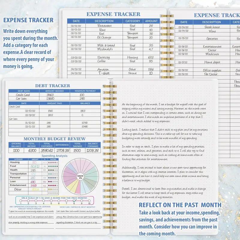 Blue Marble Budget Planner: Monthly Finance Organizer & Expense Tracker