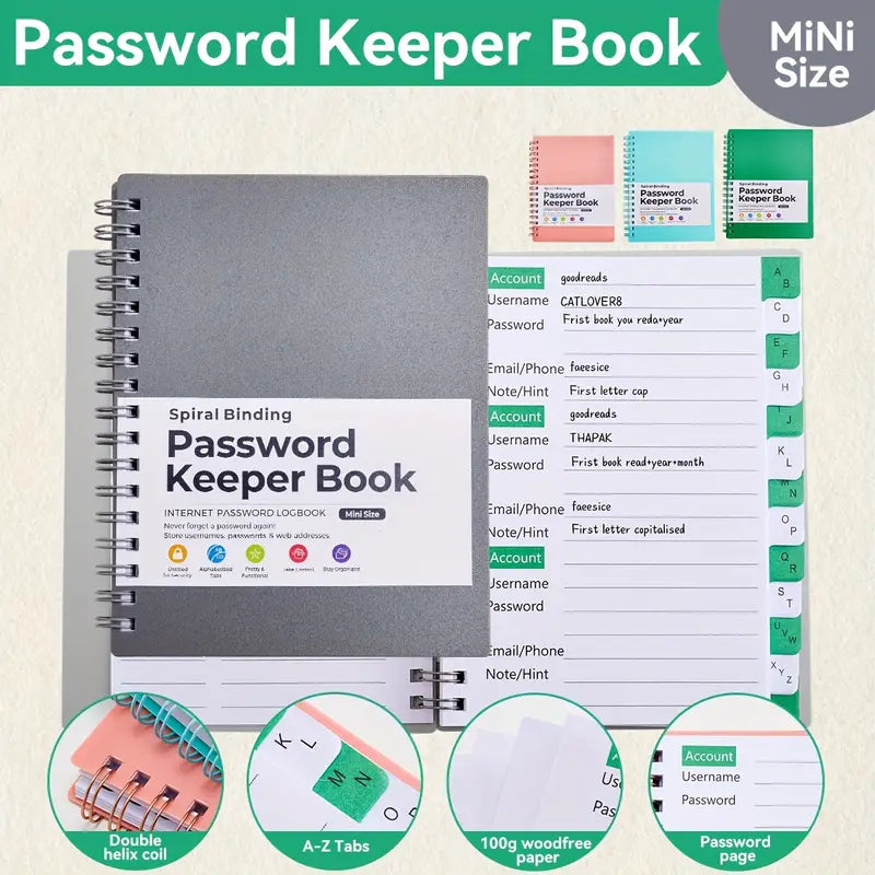 Password Keeper Book Mini Logbook