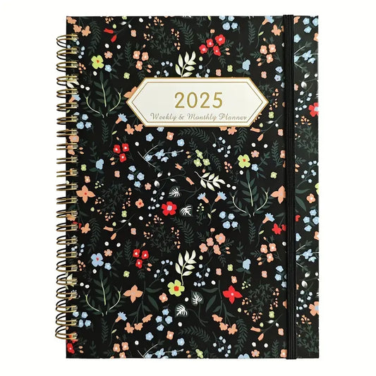 2025 Weekly and Monthly Planner, 8.5" x 6.2", Spiral Bound (Jul 2024 - June 2025)