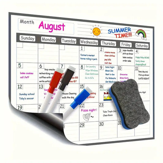 Magnetic Refrigerator Dry Erase Calendar