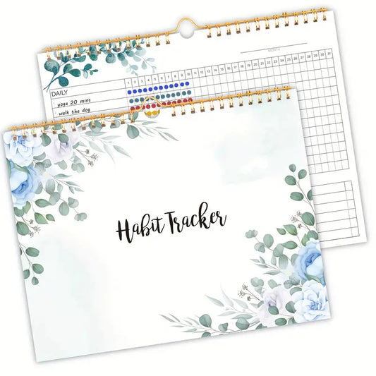 Habit Tracker Calendar Journal Spiral Binding Habit Tracker Planner