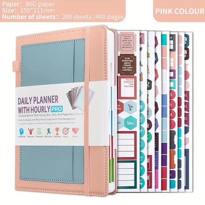 Undated Daily Productivity Planner in Multi Colors