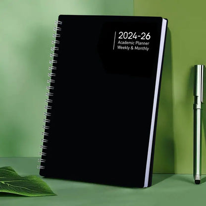 2024-2026 Academic Planner With Tabs, Holidays & Note Pages, Twin-Wire Binding