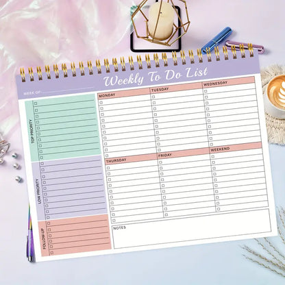 Weekly Desk Task Planner Pad Weekly To-Do