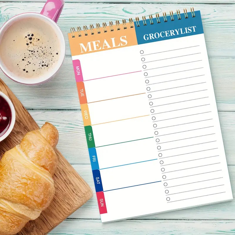 Meal Planner Pad 5.6x8.5 Inch 90 Pages Weekly Meal Planner Notepad