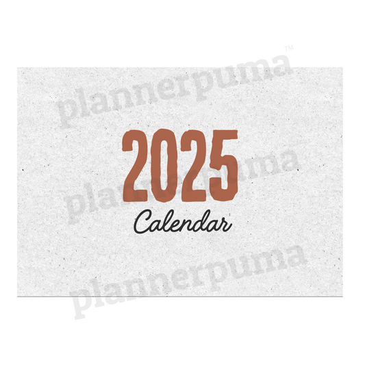 Vintage Printable Monthly 2025 Calendar