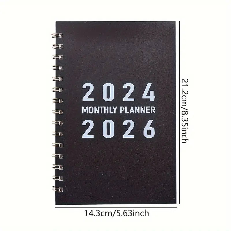 Student Monthly Planner 2024-2026 Daily Schedule Notebook