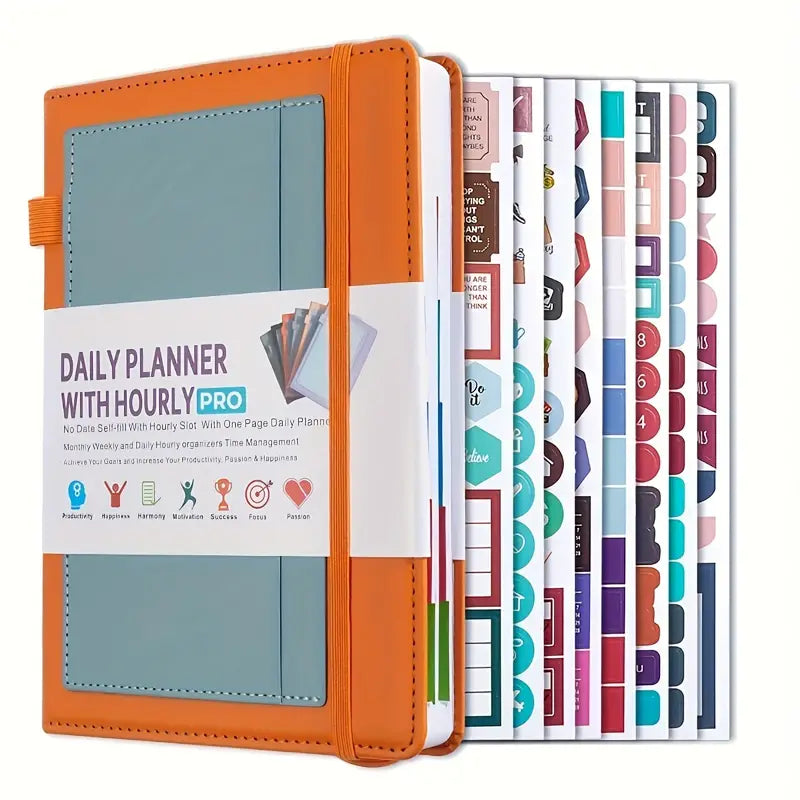 Undated Daily Productivity Planner in Multi Colors