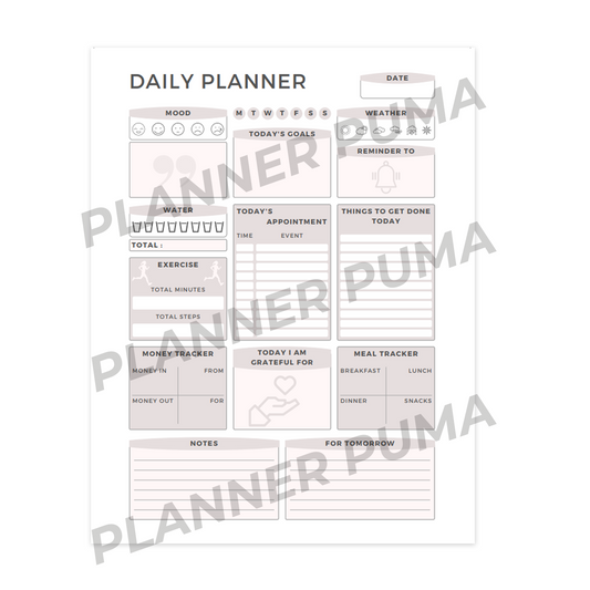 Daily In-Depth To-Do Planner