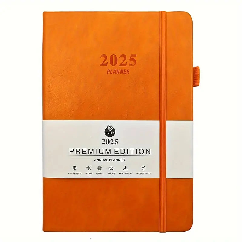 Vintage 2025 Planner - Daily, Weekly & Monthly Agenda Organizer with Dated Calendar