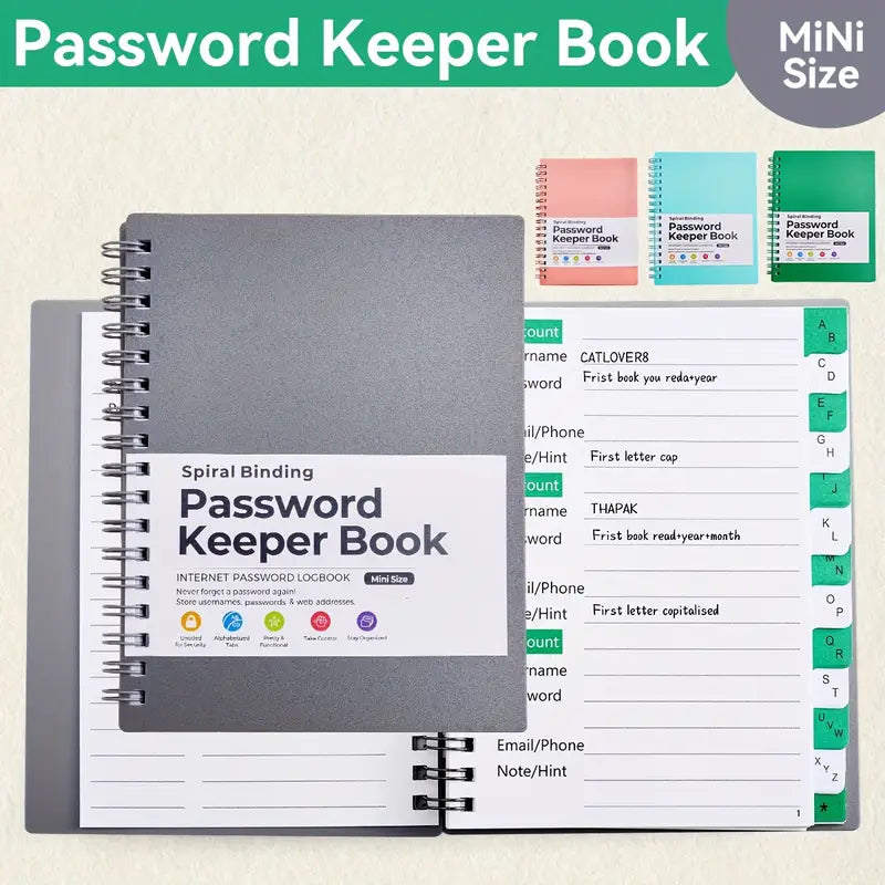 Password Keeper Book Mini Logbook