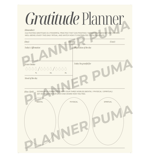 Daily Gratitude Planner