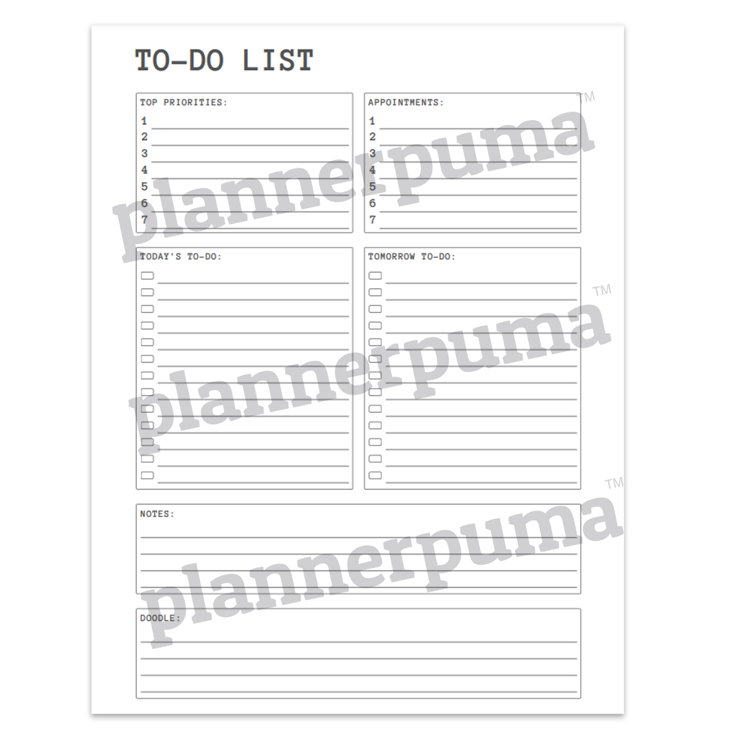 Free Simple To Do List Printable Planner